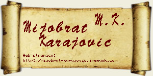 Mijobrat Karajović vizit kartica
